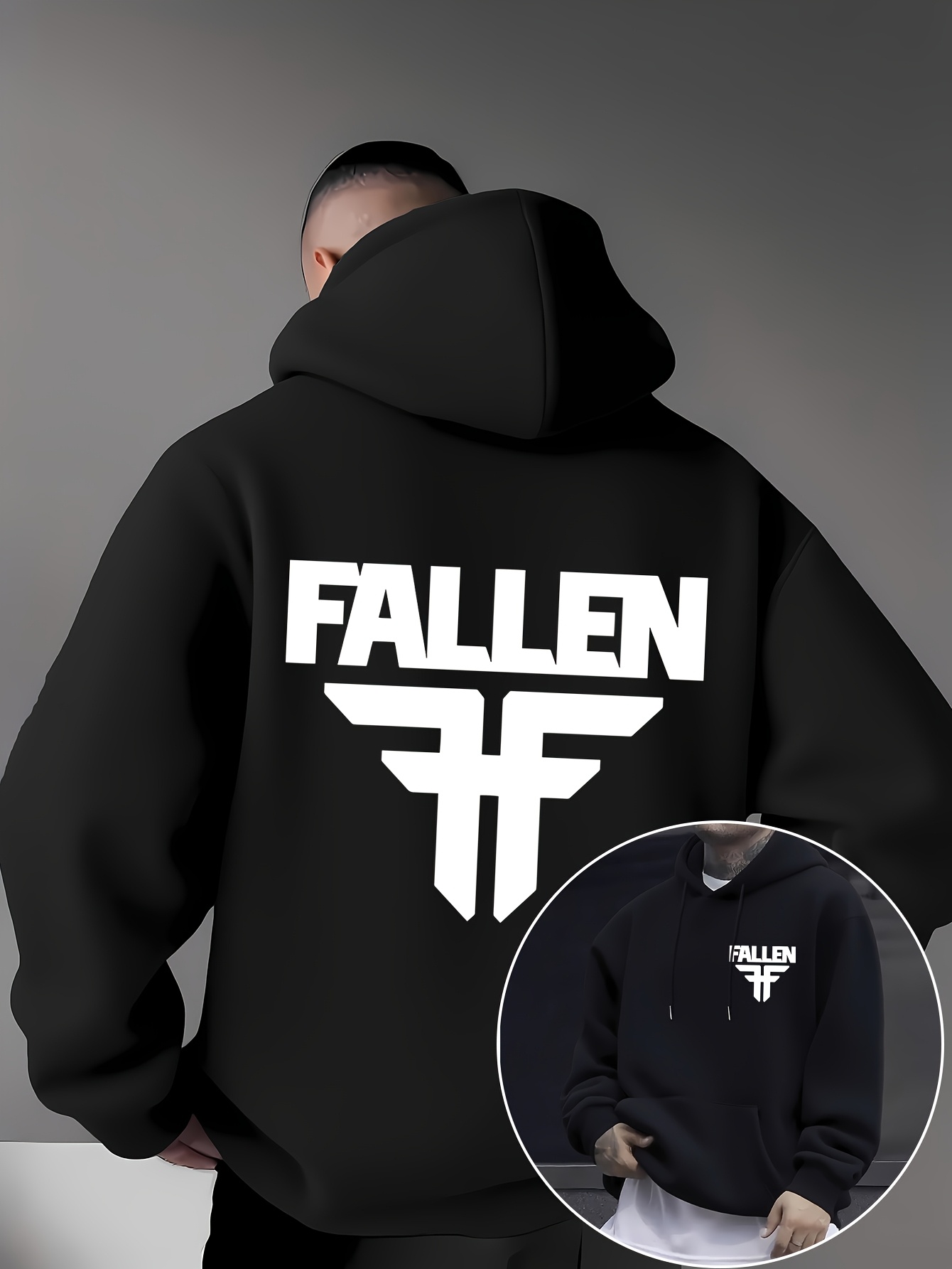 Streetwear Brand Logo Design - Skate Style FALLEN Hoodie for Men