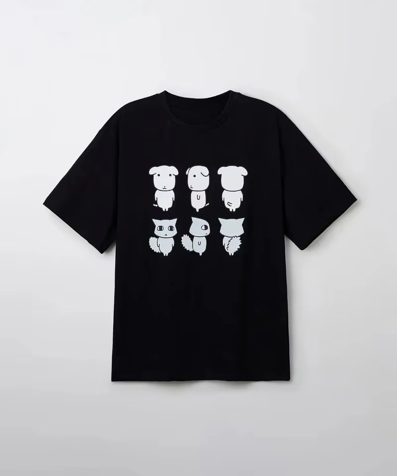 Streetwear Brand Cat - Black Cat Scribbled Puppy Crying Korean