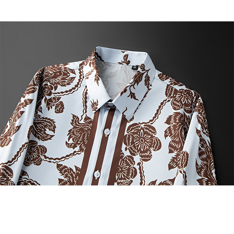 Brand Flower Printed Men's Shi - Streetwear Brand Flower recension och pris