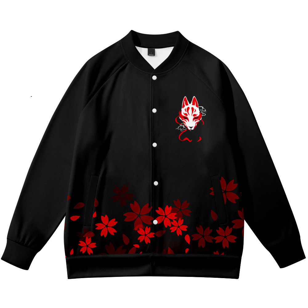 Coats Anime Flower Fox 3D Prin - Streetwear Brand Flower recension och pris