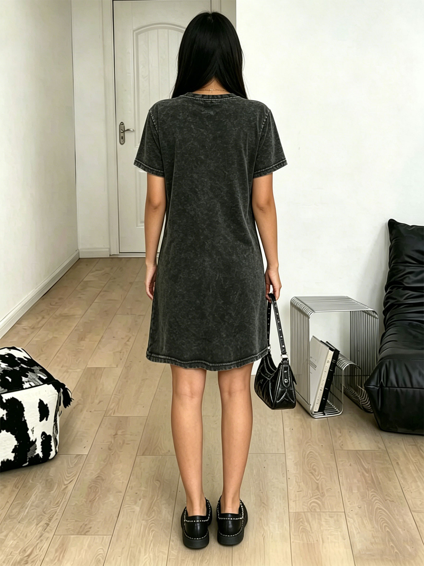 Vintage Washed Distressed T-Sh - Streetwear Brand Cat recension och pris